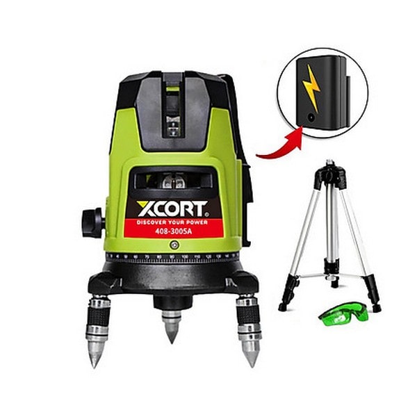 Mẫu Mới Máy Cân Mực Laser 5 Tia Xanh Máy đo laser XCORT Đi kèm chân đế